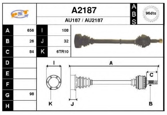 SNRA A2187 Drive Shaft